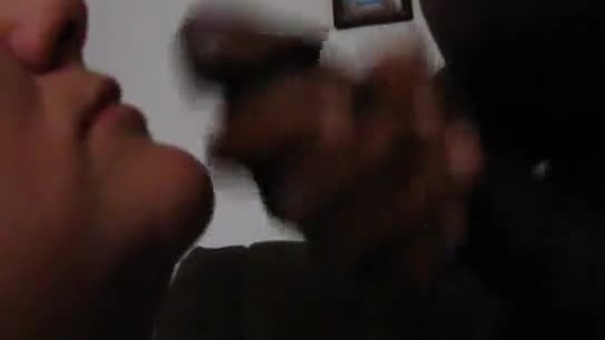 Milf blowing a black dick