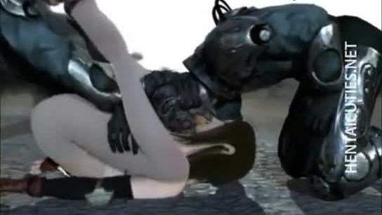 Horny 3d hentai chick gets slit fisted