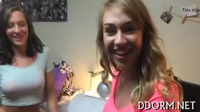 Sexy college honeys are getting deep hammerings