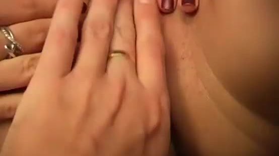 Girl fingers her pussy to get it ready for a vibrator