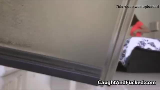 Busty caught masturbating in strangers house