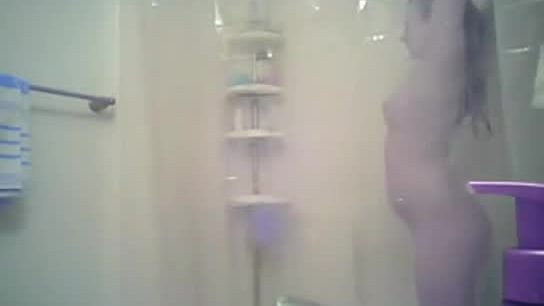 Hidden bathroom camera footage